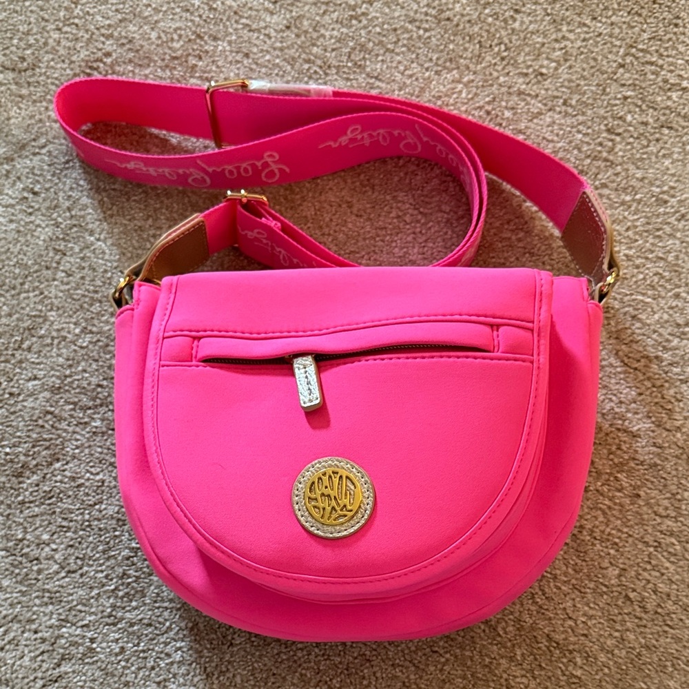 Lilly Pulitzer Neoprene Bright Pink Crossbody Bag